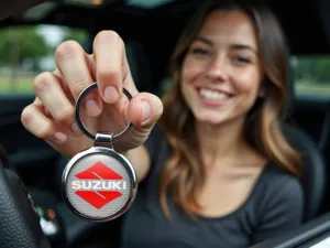 Suzuki Llaveros Personalizados Foto Domed Metal